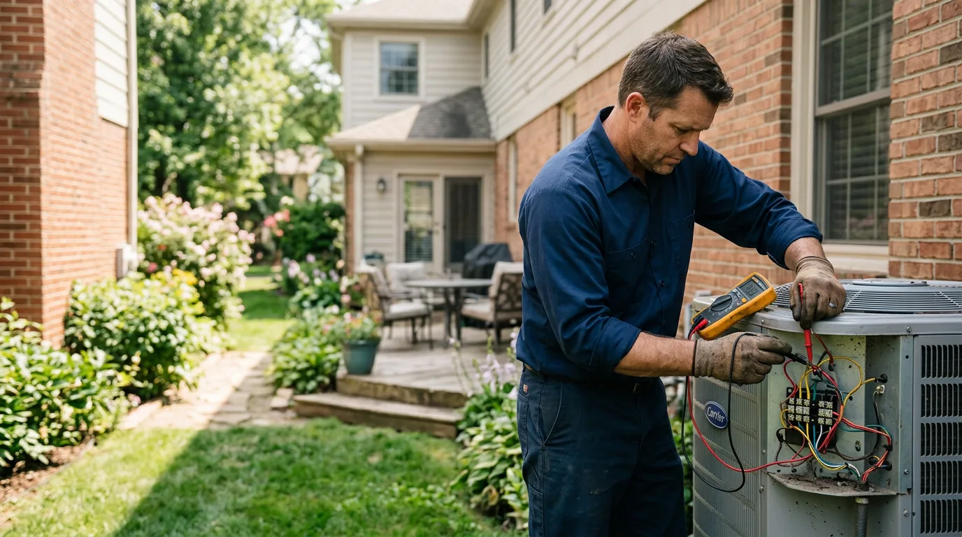 HVAC technician working near Eagle River, WI